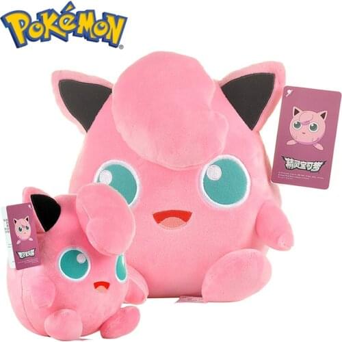 Kawaii Pokemon Jigglypuff Plush Doll Cute Cartoon Anime Pokémon Squirtle Bulbasaur Snorlax Peluche Short Stuffed Model Toy Gift