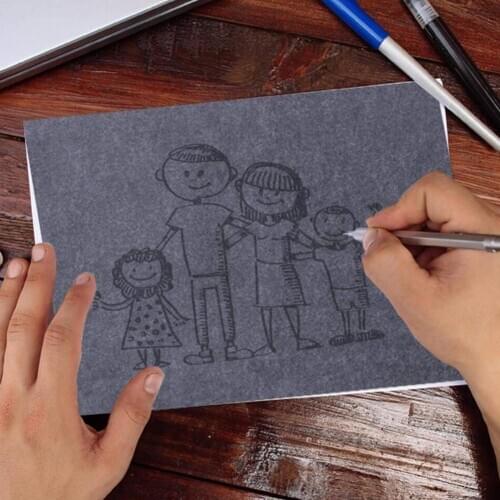 50Pcs/Set Black A4 Copy Carbon Paper Painting Tracing Reusable Painting Accessories Graphite Paper Painting Legible Tracing Z0E0