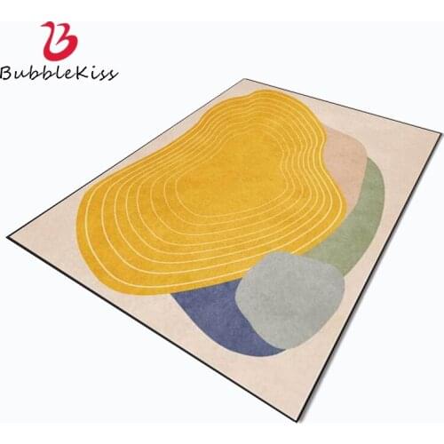 Bubble Kiss Nordic Style Carpet for Living Room Yellow Abstract Pattern Non-slip Bedroom Decor Rug Delicate Bedside Door Mat New