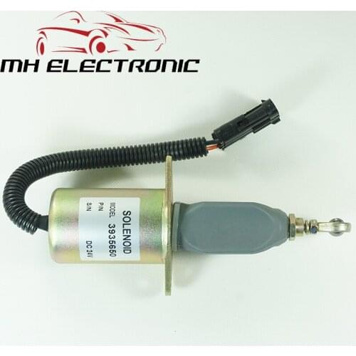 MH Electronic for Cummins 6CT Diesel Parts Engine Stop Solenoid Fuel Shutdown Solenoid Valve Shut off Stop 24V 3935650 3935649