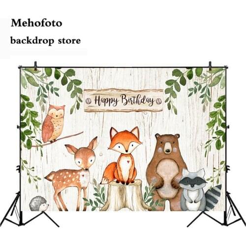 Neoback spring animals photography backdrop happy birthday background for photo studio newborn children backdrops 430