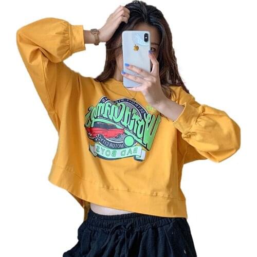 2012New/womens spring print hoodie/Super design short style casual Harajuku hoodie