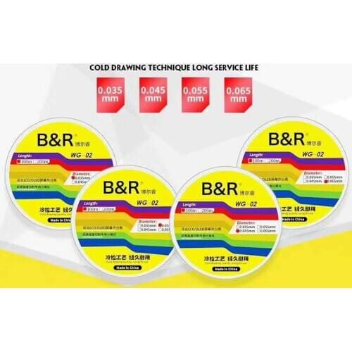 New cold drawn durable special gold wire high hardness cutting line LCD/OLED screen separation diamond wire mobile phone repair