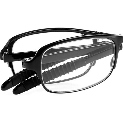 1Pc Reading Glasses Vision Care Portable Folding Eyeglasses Unisex Magnifying Bifocal Ultralight Metal Frame Eyewear with Case