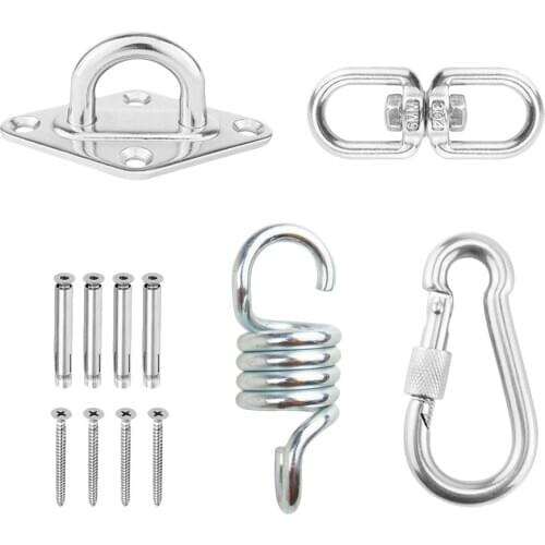 600 Pounds Heavy Duty Hammock Suspension Kit Hammock Hanging Kit Garden Swing Hammock Buckle Hammock Hook