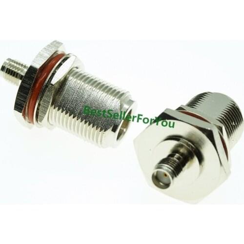 SMA Female To N Type Female Jack Connector Brass Nut Bulkhead O-ring RF Adapter