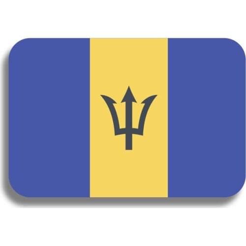 RSHCZY Barbados Flag Brooch Pride Flag Pin Badge Acrylic Patriotic Ornaments Coat Bag Hat Shirt Accessories Scarf Buckle