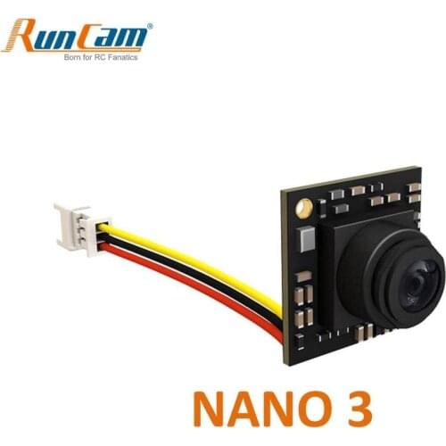RunCam Nano 3 1/3'' 800TVL 1.1g Ultra Light FOV 160 Degree Wide Angle NTSC CMOS FPV Camera for RC FPV Racing Drone Toothpic