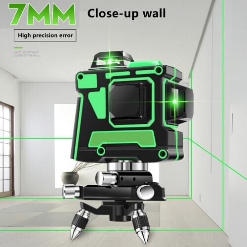 LAECABV Laser Level 12 Lines 3D Self-Leveling 360 Horizontal And Vertical Cross High Precision Green Laser Beam Line