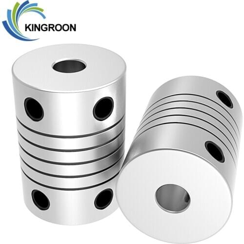 KINGROON 2pcs 3D Printer Stepper Motor Flexible Coupling Aluminium CNC Motor Jaw Shaft Coupler Shaft Couplings 3D Printer Parts