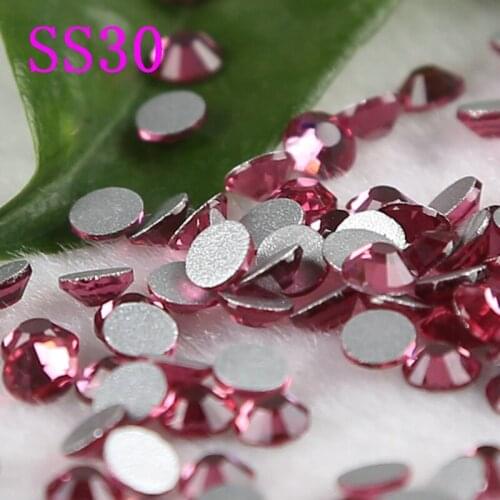 SS30 Fuchsia 288pcs/packCrystal rhinestones Strass Rhinestones Crystal rhinestones weddiing decoration
