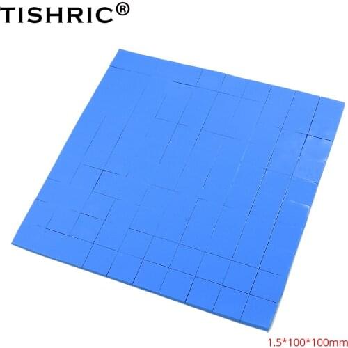 TISHRIC Cut/Not Cut Thermal Pad For GPU CPU Heatsink 1.5*100*100mm Cooling Radiator Graphics Card Soft Thermal Gasket CPU Cooler