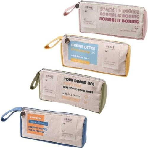 Large Capacity Pen Bag Pencil Pouch Cosmetic Storage Bag Zipper Lock Desk Organizer Bag for Children Women Home Travel