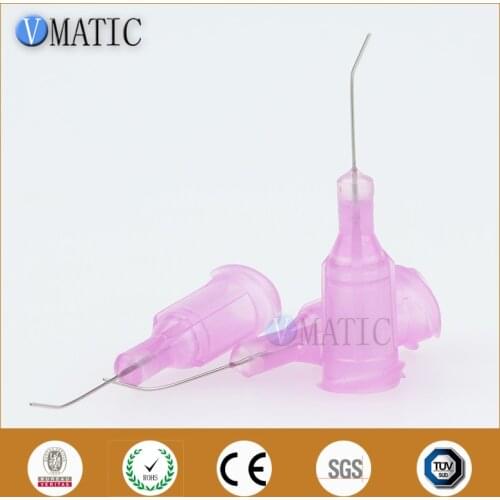 High Quality 30G Lavender 0.5'' Tubing 45 Degree Bend Bent Dispensing Needle Tips Blunt End Stainless Steel Needles 1/2 Inch