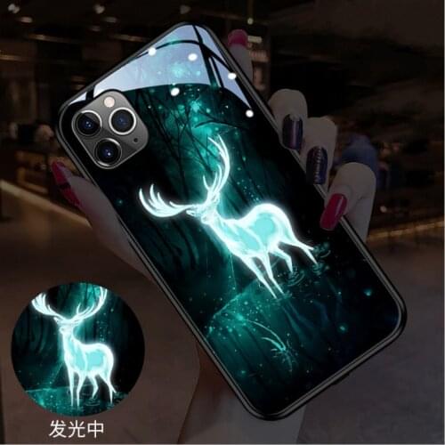 Animal Pattern Colorful Voice-activated Luminous Phone Case Call Flash iPhone 12 iPhone11 Personalized Color Light Phone Shell