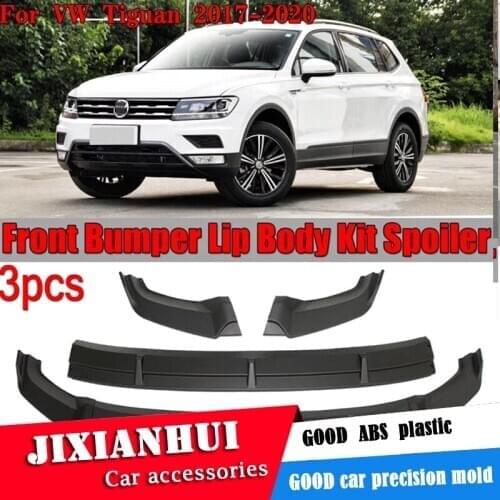 For Volkswagen Tiguan Body kit spoiler 2017-2019 For Tiguan ABS Rear lip rear spoiler front Bumper Diffuser Bumpers Protector