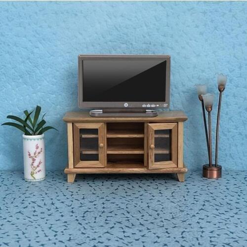 1:12 Doll House TV Remote Control Simulation Miniature Furniture Dollhouse Living Room Decoration Television