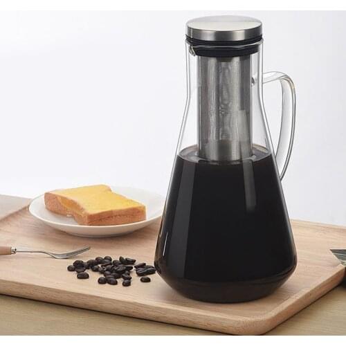 1.6L Stainless Steel Glass Kettle Coffee Brewer Kettle Pot Portable Espresso Coffee Maker Moka Pot