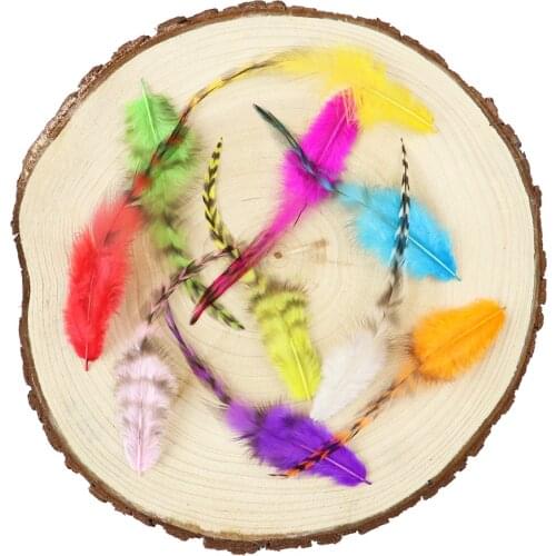 100PCS Natural Rooster Feathers DIY Jewelry Making Wedding Decoration Carnival Accessories Colorful Cock Plumes Crafts Wholesale