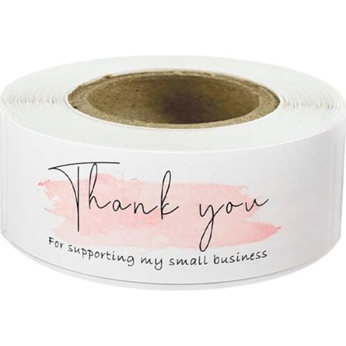 50-120Pcs Pink "thank You for Your Order" Sticker for Supporting Your Business Package Decoration Labels Stationery Stickers