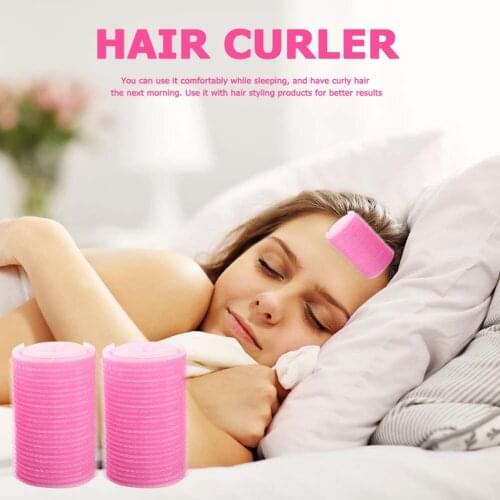 2pcs Hair Rollers Self Grip Hair Curler Kit Salon Beauty Tool Hair Sticky Wand Perm Easy Use Practical Hair Styling Tools