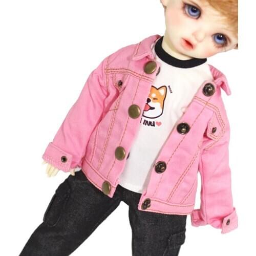 27cm-30cm 1/6 BJD YOSD doll clothes fashion jacket pink, denim blue, khaki, yellow