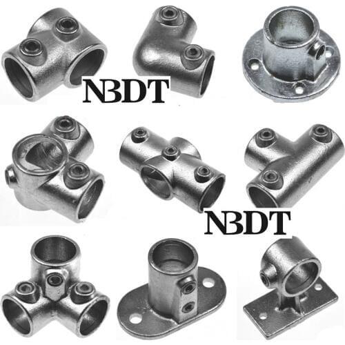 2Pcs/Lot Heavy Galvanizing Cast Iron G1/2" 20mm Pipe Tube Fittings Clamp Hex Screw Elbow DIY Storage Diaplay Rack Guardrail