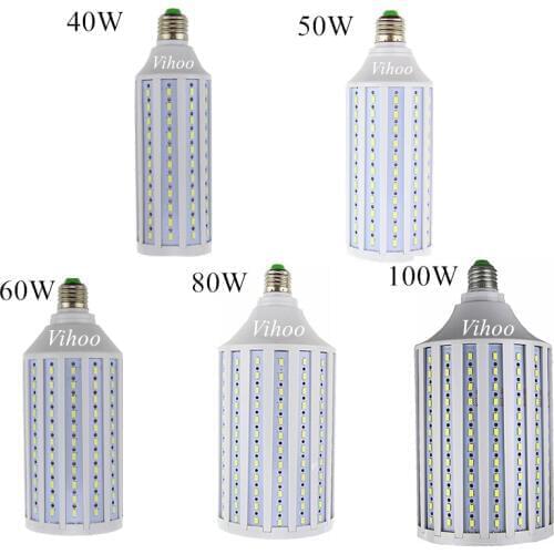 40W 50W 60W 80W 100W bulb E27 E26 B22 E39 E40 Lighting light indoor warehouse lawn solar AC 85-265v led lamp lanterna SMD 5730