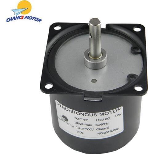 AC Synchronous Gear Moto 60KTYZ 110V 20/24r/min CW CCW With Bracket Gear Reduction Motor Holder