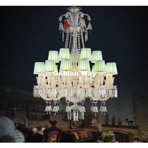 Free Shipping Modern Clear Chandelier Living Room European Candle Lamps luxury K9 Crystal Chandelier Lights AC 100% Guaranteed