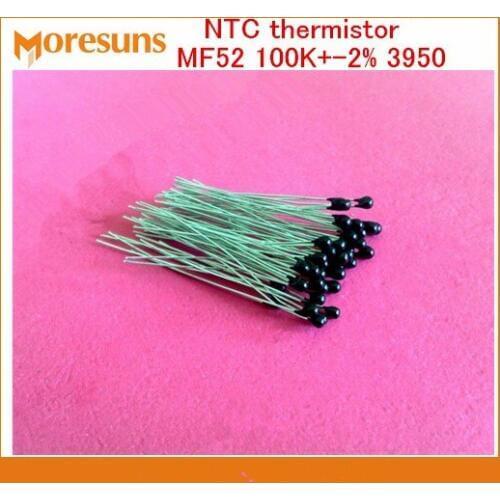 Fast Free Ship 500pcs/lot NTC thermistor MF52 100K+-2% 3950