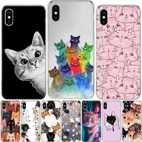 Cat Cute Kitten Catling Phone Case For iphone 12 MIni 11Pro MAX XS 8 7 6 6S Plus X 5 5S SE XR SE 2020 Cover Shell Coque