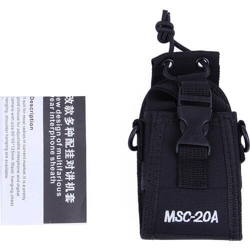 Genera MSC-20A Walkie Talkie Holder Pouch Case for Yaesu Motorola CB Radio BAOFENG UV-5R UV-5RE Plus UV-B5 UV-82 UV-B5 Bag cases