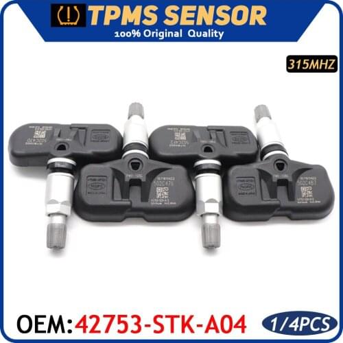 TPMS Tire Pressure Sensor Monitoring System 42753-STK-A04 For Acura MDX TSX RDX Honda Pilot 2007-2015 PMV-108G 315Mhz 3.5L
