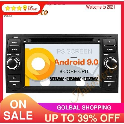 DSP Android9 PX5/PX6 Car DVD Player Multimedia Player GPS Navigation For Ford 2006 Black And Sliver Auto Radio Stereo Head Unit