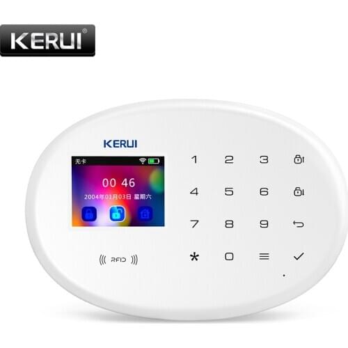 KERUI W20 Wireless WiFi GSM Home Security Alarm System 2.4 inch Color Screen Burglar Alarm Panel Russian Spanish German Italian