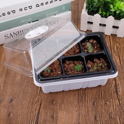 Seedling Tray Gardening Supplies Transparent Nursery 3 Piece Set High-quality Materials 4Pcs/Set Transparent Tray Tray Grow Box