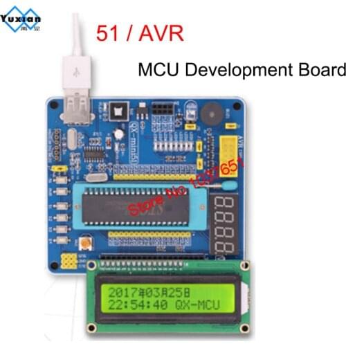 51AVR MCU Development Board Learning Board with LCD Minimum System Board
