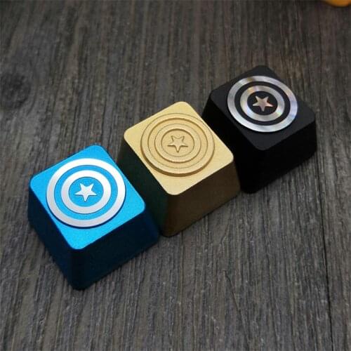 Shield keycap mechanical keyboard personalized Aluminum alloy decorative keycap ESC R4 DIY game keycap 1pc