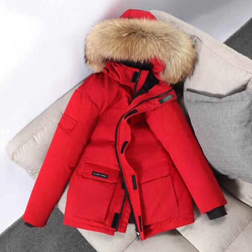 -30 Degree Thick Warm Parkas Coat Men Winter Jacket Men Down Parkas Fashion Hooded Fur Collar Waterproof Windbreaker Men Outwear