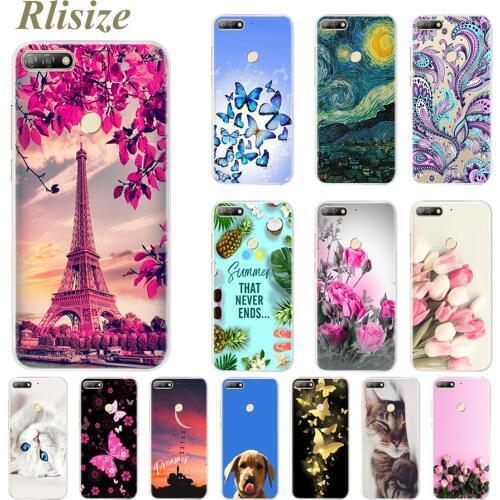 Soft Silicone Case For Huawei Y5 Y6 Y7 Prime 2018 Cute Painted Cover For Huawei Y5 Y6 2018 Phone Cases For Huawei Y5 Y7 Pro 2018