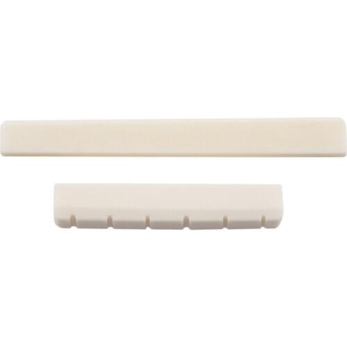 Classical Guitar Bone Slotted Saddle Nut Set