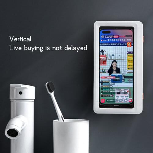 Bathroom Waterproof Phone Case Bath Wall Mounted Holder Waterproof Phones Storager Sealed Touchable Organizer Dropshipping