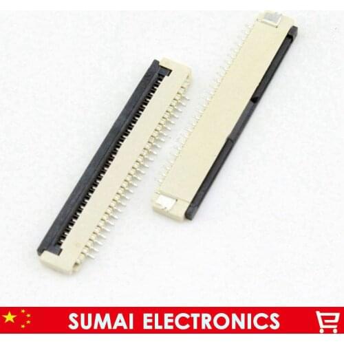 Sample, 26Pin FPC FFC connector cable socket 26 pin 1.0mm connector for LCD screen interface of DVD/GPS/MP3,26P