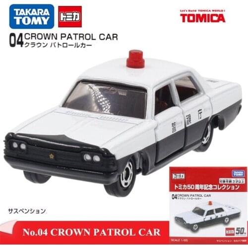 Original Tomy Mini 50th Anniversary 1:65 Patrol Police Coupe 05 Alloy Cars Diecast Metal Collection Model Toy For Baby 141242