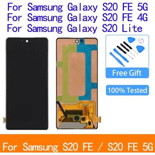 Original AMOLED For Samsung Galaxy S20 Fan Edition G780F G781F S20 FE 5G S20 Lite LCD Display with touch screen ditigitizer