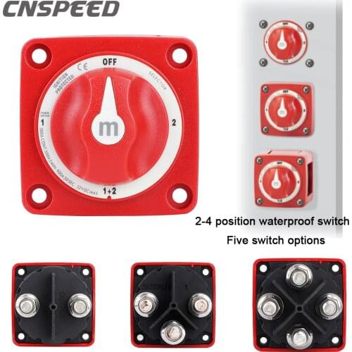 2/3/4 Position M-Series Switch Cut Single Dual Marine Boat 12-48V 100-300A Heavy Battery Switch Isolator Disconnect Rotary