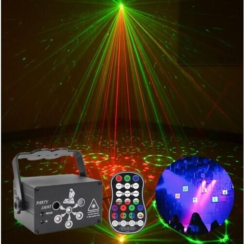 RGB LED Disco Light 5V USB Recharge RGB Laser Projection Lamp Stage Lighting Show for Home Party KTV DJ Dance Floor