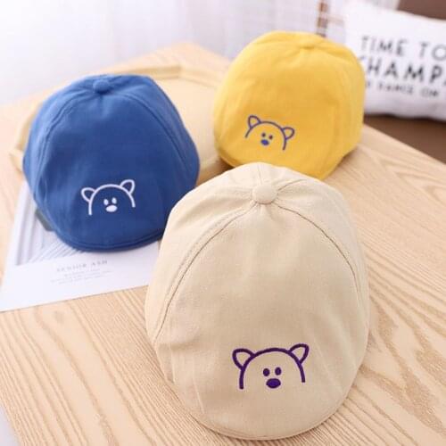 Cartoon Bear Baby Beanie Hat Spring Autumn Newsboy Hats Outdoor Newsborn Infant Girl Sun Caps Present Party Boy Gentelman Cap