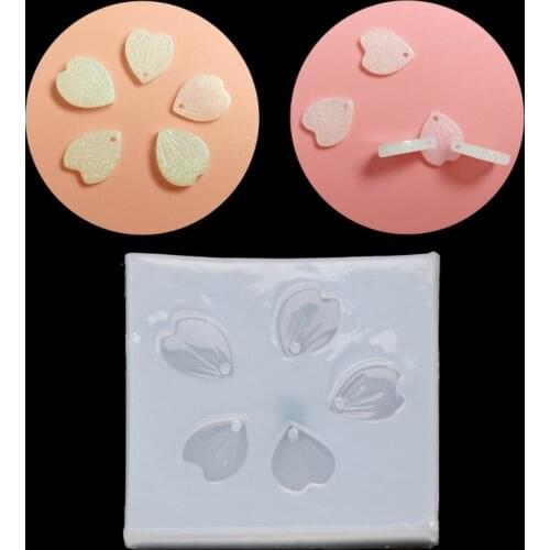 Silicone Mold Cherry Blossom Petal Pendant Mold For DIY Handwork Jewelry Finding 1XCA